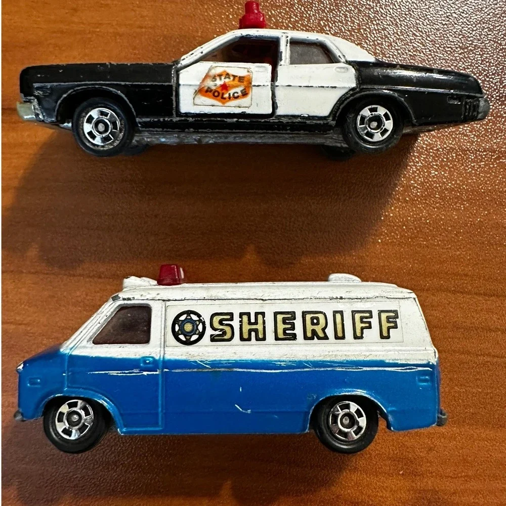 Vintage Tomica Diecast Lot 5 Japanese Ford Frito Lay Loader Police Van READ Desc